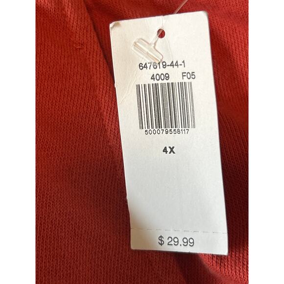 NWT Old Navy Plus Size Rust Color Joggers Elastic Waist Drawstring Size 4X - Picture 2 of 6